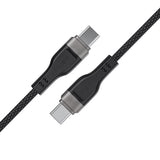 Cablu Acefast de date (C11-03), Magnetic Winding, Incarcare rapida, Type-C to Type-C, 60W, 3A, Reglabil Lenght, 1.2m, negru