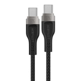 Cablu Acefast de date (C11-03), Magnetic Winding, Incarcare rapida, Type-C to Type-C, 60W, 3A, Reglabil Lenght, 1.2m, negru