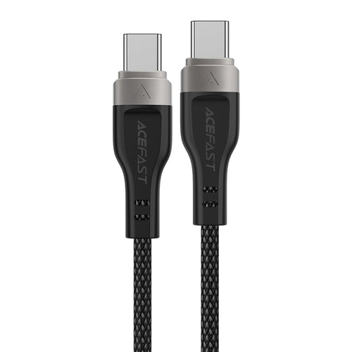 Cablu Acefast de date (C11-03), Magnetic Winding, Incarcare rapida, Type-C to Type-C, 60W, 3A, Reglabil Lenght, 1.2m, negru