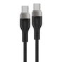 Cablu Acefast de date (C11-03), Magnetic Winding, Incarcare rapida, Type-C to Type-C, 60W, 3A, Reglabil Lenght, 1.2m, negru