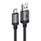 Cablu Acefast de date (C20-04), USB to Type-C, 3A, Incarcare rapida, Bend-Resistant, Nylon Braid, 1.2m, negru