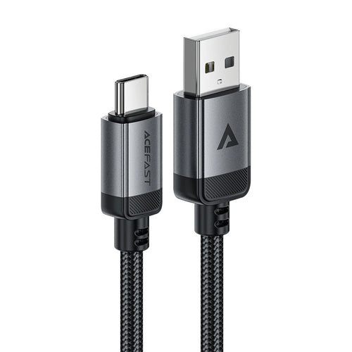 Cablu Acefast de date (C20-04), USB to Type-C, 3A, Incarcare rapida, Bend-Resistant, Nylon Braid, 1.2m, negru