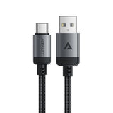 Cablu Acefast de date (C20-04), USB to Type-C, 3A, Incarcare rapida, Bend-Resistant, Nylon Braid, 1.2m, negru