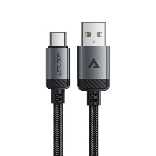 Cablu Acefast de date (C20-04), USB to Type-C, 3A, Incarcare rapida, Bend-Resistant, Nylon Braid, 1.2m, negru