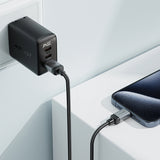 Cablu Acefast de date (C20-04), USB to Type-C, 3A, Incarcare rapida, Bend-Resistant, Nylon Braid, 1.2m, negru