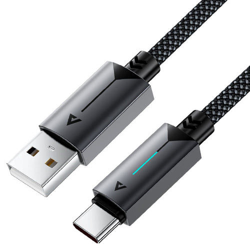 Cablu Acefast de date (C19-04), USB to Type-C, Incarcare rapida, 3A, Bend-Resistant, Nylon Braid, 1.2m, negru