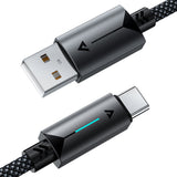 Cablu Acefast de date (C19-04), USB to Type-C, Incarcare rapida, 3A, Bend-Resistant, Nylon Braid, 1.2m, negru