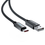 Cablu Acefast de date (C19-04), USB to Type-C, Incarcare rapida, 3A, Bend-Resistant, Nylon Braid, 1.2m, negru