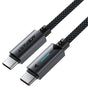 Cablu Acefast de date (C19-03), Type-C to Type-C, Incarcare rapida, 60W, 3A, Bend-Resistant, Nylon Braid, 1.2m, negru