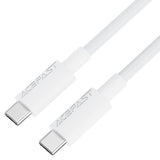Cablu Acefast de date (C18-03), Type-C to Type-C, Incarcare rapida, 60W, 3A, Bend-Resistant, Nylon Braid, 1.2m, alb