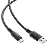 Cablu Acefast de date (C17-04), USB to Type-C, Incarcare rapida, 3A, Bend-Resistant, Soft Silicon, 1.2m, negru