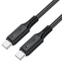 Cablu Acefast de date (C17-03), Type-C to Type-C, Incarcare rapida, 60W, 3A, Bend-Resistant, Soft Silicon, 1.2m, negru