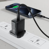 Cablu Acefast de date (C17-03), Type-C to Type-C, Incarcare rapida, 60W, 3A, Bend-Resistant, Soft Silicon, 1.2m, negru