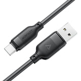 Cablu Acefast de date (C16-04), Incarcare rapida, USB to Type-C, 3A, Bend-Resistant, 1.2m, negru