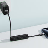 Cablu Acefast de date (C14-04), Incarcare rapida, USB to Type-C, Spring Design, 3A, Bend-Resistant, 1.2m, negru