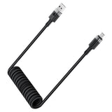 Cablu Acefast de date (C14-04), Incarcare rapida, USB to Type-C, Spring Design, 3A, Bend-Resistant, 1.2m, negru