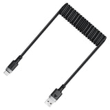 Cablu Acefast de date (C14-04), Incarcare rapida, USB to Type-C, Spring Design, 3A, Bend-Resistant, 1.2m, negru