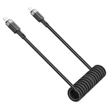 Cablu Acefast de date (C14-03), Incarcare rapida, Type-C to Type-C, Spring Design, 60W, 3A, Bend-Resistant, 1.2m, negru