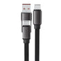 Cablu Acefast de date (C13-04), Incarcare rapida, Type-C to USB, Type-C, 60W, 3A, Bend-Resistant, Zinc Alloy, 1.2m, negru