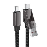 Cablu Acefast de date (C13-04), Incarcare rapida, Type-C to USB, Type-C, 60W, 3A, Bend-Resistant, Zinc Alloy, 1.2m, negru