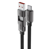 Cablu Acefast de date (C13-05), Incarcare rapida, Type-C to USB, Type-C, 60W, 3A, Bend-Resistant, Short Design, 0.2m, negru