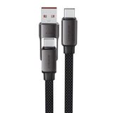 Cablu Acefast de date (C13-05), Incarcare rapida, Type-C to USB, Type-C, 60W, 3A, Bend-Resistant, Short Design, 0.2m, negru