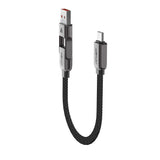 Cablu Acefast de date (C13-05), Incarcare rapida, Type-C to USB, Type-C, 60W, 3A, Bend-Resistant, Short Design, 0.2m, negru