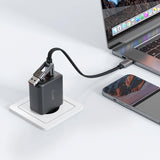 Cablu Acefast de date (C13-05), Incarcare rapida, Type-C to USB, Type-C, 60W, 3A, Bend-Resistant, Short Design, 0.2m, negru