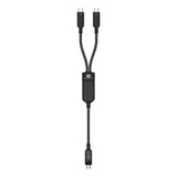 Cablu Acefast de date (C5-11), Incarcare rapida, USB-C to 2x Type-C, 2in1, 100W, 20V/5A, 480Mb/s, 1.2m, negru