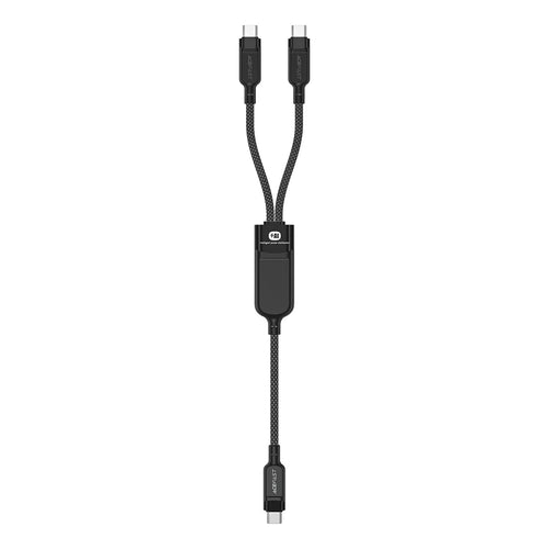 Cablu Acefast de date (C5-11), Incarcare rapida, USB-C to 2x Type-C, 2in1, 100W, 20V/5A, 480Mb/s, 1.2m, negru