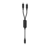 Cablu Acefast de date (C5-11), Incarcare rapida, USB-C to 2x Type-C, 2in1, 100W, 20V/5A, 480Mb/s, 1.2m, negru