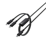 Cablu Acefast de date (C5-11), Incarcare rapida, USB-C to 2x Type-C, 2in1, 100W, 20V/5A, 480Mb/s, 1.2m, negru