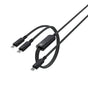 Cablu Acefast de date (C5-11), Incarcare rapida, USB-C to 2x Type-C, 2in1, 100W, 20V/5A, 480Mb/s, 1.2m, negru
