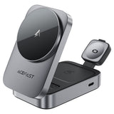 Incarcator wireless 3in1 Acefast (E22), pentru Phone, Earbuds, Apple Watch, 22.5W, 2.5A, Pliabil, gri