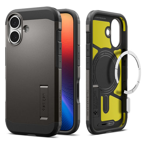 Husa pentru iPhone 17, Spigen Tough Armor T MagSafe (ACS10392), cenusiu