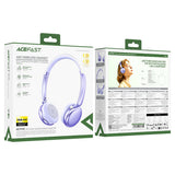 Casti wireless Acefast Wireless Headset (H8), Type-C, Bluetooth 5.4, ANC Mode, Hybrid Reducere zgomot, 500mAh, Professional HiFi, argintiu