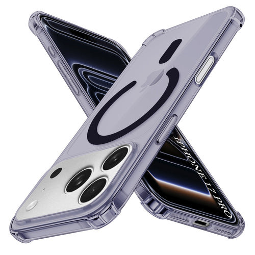 Husa pentru iPhone 17 Pro, Techsuit Shockproof Clear Silicone MagSafe, fumuriu