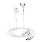 Acefast Casti cu Fir (L7), Type-C, Semi-In-Ear, cu HD Microfon, Flexibil, 1.2m, Alb