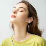 Acefast Casti cu Fir (L7), Type-C, Semi-In-Ear, cu HD Microfon, Flexibil, 1.2m, Alb