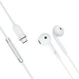 Acefast Casti cu Fir (L7), Type-C, Semi-In-Ear, cu HD Microfon, Flexibil, 1.2m, Alb