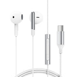 Casti cu Fir Acefast (L3), Type-C, Semi-In-Ear, cu Microfon, Anti-Winding, Flexibil, 1.2m, Alb