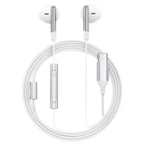 Casti cu Fir Acefast (L3), Type-C, Semi-In-Ear, cu Microfon, Anti-Winding, Flexibil, 1.2m, Alb