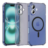Husa pentru iPhone 17, Techsuit Shockproof Clear Silicone MagSafe, fumuriu