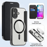 Husa pentru iPhone 17, Techsuit SmartMag Book Case, albastru