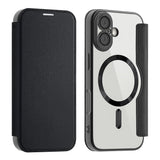 Husa pentru iPhone 17, Techsuit SmartMag Book Case, albastru