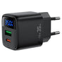 Incarcator retea Acefast (A116), cu Afisaj digital, Incarcare rapida, GaN, Type-C, USB, PD35W, negru