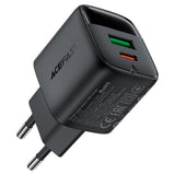 Incarcator retea Acefast (A116), cu Afisaj digital, Incarcare rapida, GaN, Type-C, USB, PD35W, negru