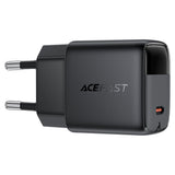 Incarcator retea Acefast (A115), cu Afisaj digital, Incarcare rapida, GaN, Type-C, PD30W, negru