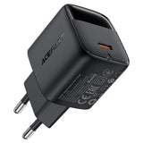 Incarcator retea Acefast (A115), cu Afisaj digital, Incarcare rapida, GaN, Type-C, PD30W, negru