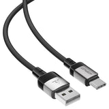 Cablu Acefast de date (C9-04), USB to Type-C, Incarcare rapida, 3A, Braided Nylon, 25.000 Bends, 1.2m, negru